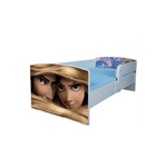 Casa si Gradina - Mobilier - Mobilier copii - Patuturi copii - Pat pentru copii Rapunzel, 130x60 cm, alb/multicolor, saltea inclusa - Infinity.ro