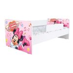 Casa si Gradina - Mobilier - Mobilier copii - Patuturi copii - Pat pentru copii Kiddy Minnie, 160x80 cm, cu sertar, alb/multicolor, saltea inclusa - Infinity.ro