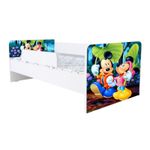 Casa si Gradina - Mobilier - Mobilier copii - Patuturi copii - Pat pentru copii Kiddy Mickey si Minnie, 180x80, alb/multicolor, saltea inclusa - Infinity.ro