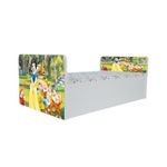Casa si Gradina - Mobilier - Mobilier copii - Patuturi copii - Pat pentru copii Aero Alba ca Zapada, 180x80 cm, alb/multicolor, saltea inclusa - Infinity.ro