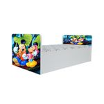 Casa si Gradina - Mobilier - Mobilier copii - Patuturi copii - Pat pentru copii Aero Minnie si Mickey, 140x70 cm, alb/multicolor, saltea inclusa - Infinity.ro