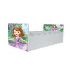 Casa si Gradina - Mobilier - Mobilier copii - Patuturi copii - Pat pentru copii Aero Sofia, 130x60 cm, alb/multicolor, saltea inclusa - Infinity.ro