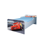 Casa si Gradina - Mobilier - Mobilier copii - Patuturi copii - Pat pentru copii Cars, 130x60 cm, alb/multicolor, saltea inclusa - Infinity.ro