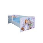 Casa si Gradina - Mobilier - Mobilier copii - Patuturi copii - Pat pentru copii Sofia, 160x80 cm, alb/multicolor, saltea inclusa - Infinity.ro