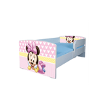 Casa si Gradina - Mobilier - Mobilier copii - Patuturi copii - Pat pentru copii Minnie, 180x80 cm, alb/multicolor, saltea inclusa - Infinity.ro