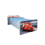 Casa si Gradina - Mobilier - Mobilier copii - Patuturi copii - Pat pentru copii Cars, 130x60 cm, alb/multicolor, saltea inclusa - Infinity.ro