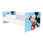 Casa si Gradina - Mobilier - Mobilier copii - Patuturi copii - Pat pentru copii Kiddy Mickey Mouse, 180x80, alb/multicolor, saltea inclusa - Infinity.ro