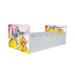 Casa si Gradina - Mobilier - Mobilier copii - Patuturi copii - Pat pentru copii Aero Tom si Jerry, 130x60 cm, alb/multicolor, saltea inclusa - Infinity.ro