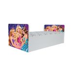 Casa si Gradina - Mobilier - Mobilier copii - Patuturi copii - Pat pentru copii Aero Printese, 140x70 cm, alb/multicolor, saltea inclusa - Infinity.ro