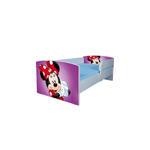 Casa si Gradina - Mobilier - Mobilier copii - Patuturi copii - Pat pentru copii Minnie, 140x70 cm, alb/multicolor, saltea inclusa - Infinity.ro