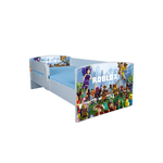 Casa si Gradina - Mobilier - Mobilier copii - Patuturi copii - Pat pentru copii Roblox, 140x70 cm, alb/multicolor, saltea inclusa - Infinity.ro