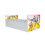 Casa si Gradina - Mobilier - Mobilier copii - Patuturi copii - Pat pentru copii Aero Tom si Jerry, 130x60 cm, alb/multicolor, saltea inclusa - Infinity.ro