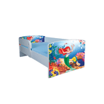 Casa si Gradina - Mobilier - Mobilier copii - Patuturi copii - Pat pentru copii Ariel, 130x60 cm, alb/multicolor, saltea inclusa - Infinity.ro