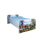 Casa si Gradina - Mobilier - Mobilier copii - Patuturi copii - Pat pentru copii Roblox, 130x60 cm, alb/multicolor, saltea inclusa - Infinity.ro