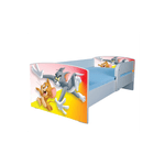 Casa si Gradina - Mobilier - Mobilier copii - Patuturi copii - Pat pentru copii Tom si Jerry, 180x80 cm, alb/multicolor, saltea inclusa - Infinity.ro