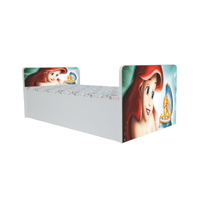 Casa si Gradina - Mobilier - Mobilier copii - Patuturi copii - Pat pentru copii Aero Ariel, 130x60 cm, alb/multicolor, saltea inclusa - Infinity.ro