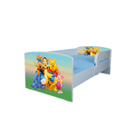 Casa si Gradina - Mobilier - Mobilier copii - Patuturi copii - Pat pentru copii Winnie the Pooh, 160x80 cm, alb/multicolor, saltea inclusa - Infinity.ro