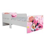 Casa si Gradina - Mobilier - Mobilier copii - Patuturi copii - Pat pentru copii Star Minnie, 130x60 cm, alb/multicolor, saltea inclusa - Infinity.ro