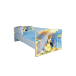 Casa si Gradina - Mobilier - Mobilier copii - Patuturi copii - Pat pentru copii Frumoasa si Bestia, 160x80 cm, alb/multicolor, saltea inclusa - Infinity.ro