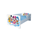 Casa si Gradina - Mobilier - Mobilier copii - Patuturi copii - Pat pentru copii Mickey si prietenii, 160x80 cm, alb/multicolor, saltea inclusa - Infinity.ro