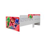 Casa si Gradina - Mobilier - Mobilier copii - Patuturi copii - Pat pentru copii Star Eroi in Pijamale, 130x60 cm, alb/multicolor, saltea inclusa - Infinity.ro