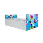 Casa si Gradina - Mobilier - Mobilier copii - Patuturi copii - Pat pentru copii Aero Minnie si Mickey, 140x70 cm, alb/multicolor, saltea inclusa - Infinity.ro
