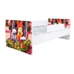 Casa si Gradina - Mobilier - Mobilier copii - Patuturi copii - Pat pentru copii Kiddy Minnie, 180x80, alb/multicolor, saltea inclusa - Infinity.ro