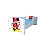 Casa si Gradina - Mobilier - Mobilier copii - Patuturi copii - Pat pentru copii Mickey si Minnie, 140x70 cm, alb/multicolor, saltea inclusa - Infinity.ro