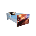 Casa si Gradina - Mobilier - Mobilier copii - Patuturi copii - Pat pentru copii Iron Man, 160x80 cm, alb/multicolor, saltea inclusa - Infinity.ro