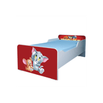 Casa si Gradina - Mobilier - Mobilier copii - Patuturi copii - Pat pentru copii Tom si Jerry, 140x70 cm, alb/multicolor, saltea inclusa - Infinity.ro