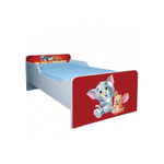 Casa si Gradina - Mobilier - Mobilier copii - Patuturi copii - Pat pentru copii Tom si Jerry, 140x70 cm, alb/multicolor, saltea inclusa - Infinity.ro