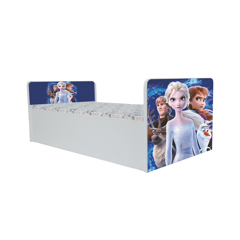 Casa si Gradina - Mobilier - Mobilier copii - Patuturi copii - Pat pentru copii Aero Elsa, 180x80 cm, alb/multicolor, saltea inclusa - Infinity.ro