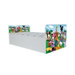 Casa si Gradina - Mobilier - Mobilier copii - Patuturi copii - Pat pentru copii Mickey Mouse, 140x70 cm, alb/multicolor, saltea inclusa - Infinity.ro