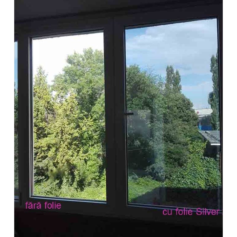 Casa si Gradina - Constructii - Ferestre si accesorii - Accesorii ferestre - Folie de geam pentru protectie solara SILVER 35 exterior (3 m x 1.52 m) - Infinity.ro