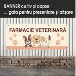Carti si Birotica - Papetarie - Afise si stickere - Banner MEDIA, Farmacie veterinara model 2, 200 x 80 cm - Infinity.ro