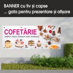 Carti si Birotica - Papetarie - Afise si stickere - Banner MEDIA, Cofetarie model 1, 200 x 80 cm - Infinity.ro