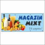 Carti si Birotica - Papetarie - Afise si stickere - Banner MEDIA, Magazin mixt model 1, 150 x 60 cm - Infinity.ro