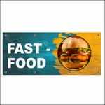 Carti si Birotica - Papetarie - Afise si stickere - Banner MEDIA, Fast food model 5, 250 x 100 cm - Infinity.ro