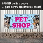 Carti si Birotica - Papetarie - Afise si stickere - Banner MEDIA, Pet shop model 1, 300 x 120 cm - Infinity.ro