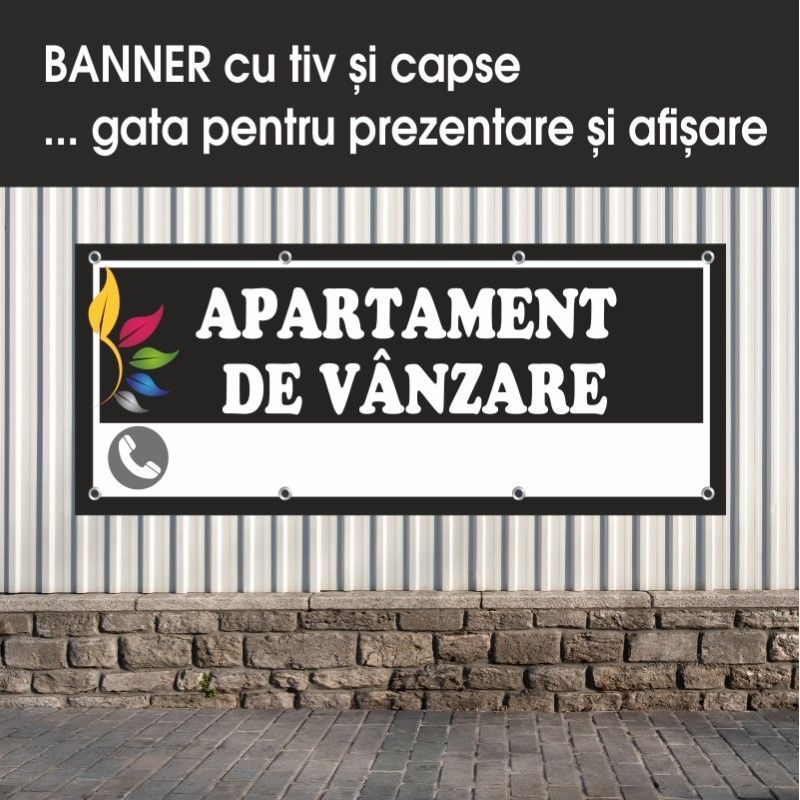 Carti si Birotica - Papetarie - Afise si stickere - Banner MEDIA, Apartament de vanzare model 1, 200 x 80 cm - Infinity.ro