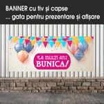 Carti si Birotica - Papetarie - Afise si stickere - Banner MEDIA, La multi ani bunica model 1, 200 x 80 cm - Infinity.ro