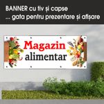 Carti si Birotica - Papetarie - Afise si stickere - Banner MEDIA, Magazin alimentar model 1, 150 x 60 cm - Infinity.ro