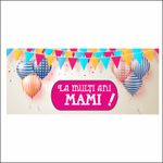 Carti si Birotica - Papetarie - Afise si stickere - Banner MEDIA, La multi ani mami model 1, 300 x 120 cm - Infinity.ro