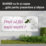 Carti si Birotica - Papetarie - Afise si stickere - Banner MEDIA, Vrei sa fiti nasii nostri model 1, 300 x 120 cm - Infinity.ro