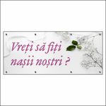 Carti si Birotica - Papetarie - Afise si stickere - Banner MEDIA, Vrei sa fiti nasii nostri model 1, 150 x 60 cm - Infinity.ro