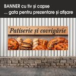 Carti si Birotica - Papetarie - Afise si stickere - Banner MEDIA, Patiserie si covrigarie model 1, 150 x 60 cm - Infinity.ro