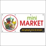 Carti si Birotica - Papetarie - Afise si stickere - Banner MEDIA, Mini market model 1, 300 x 120 cm - Infinity.ro