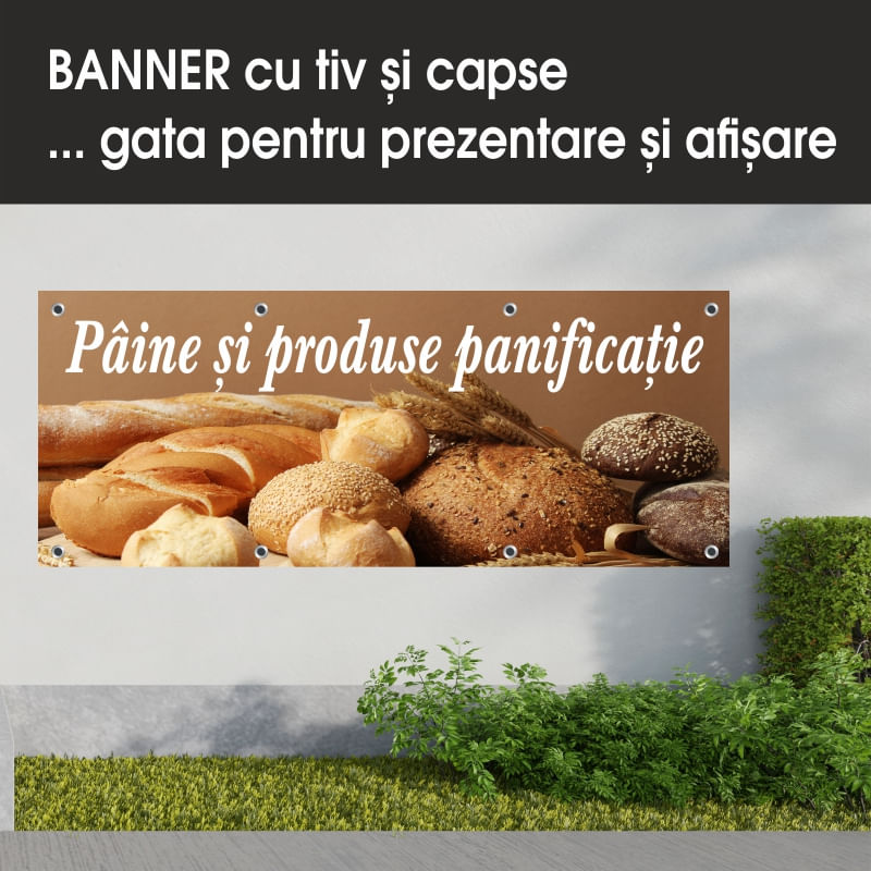 Carti si Birotica - Papetarie - Afise si stickere - Banner MEDIA, Brutarie model 1, 200 x 80 cm - Infinity.ro