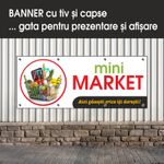 Carti si Birotica - Papetarie - Afise si stickere - Banner MEDIA, Mini market model 1, 300 x 120 cm - Infinity.ro