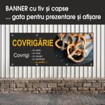 Carti si Birotica - Papetarie - Afise si stickere - Banner MEDIA, Covrigarie model 1, 300 x 120 cm - Infinity.ro